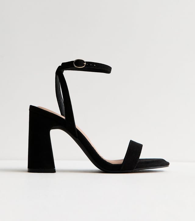 New Look Women's Black Faux Suede Block Heel Sandals New Look - 2