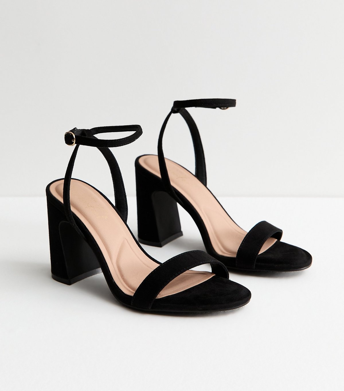 New Look Women's Black Faux Suede Block Heel Sandals New Look - 3