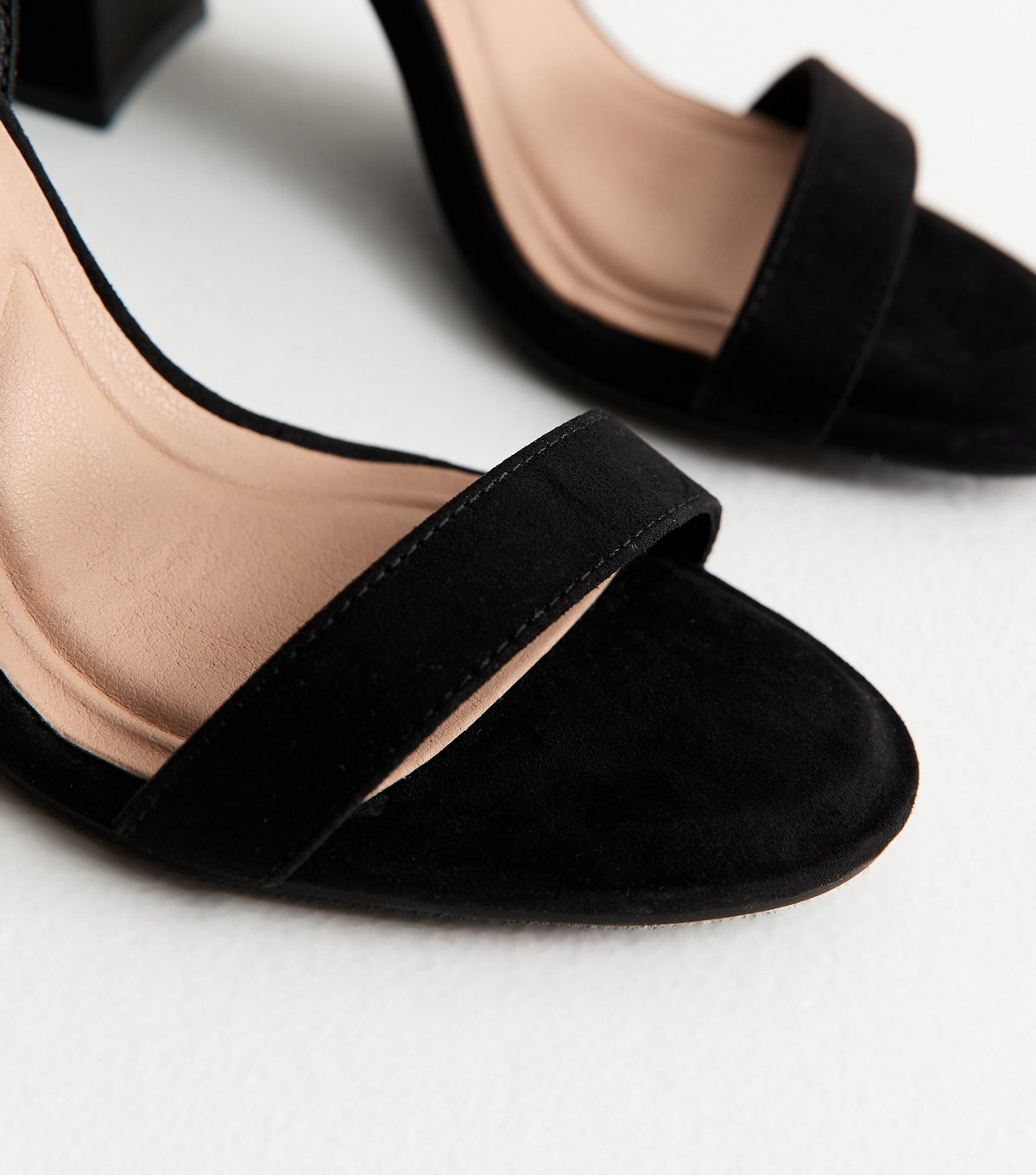 New Look Women's Black Faux Suede Block Heel Sandals New Look - 4