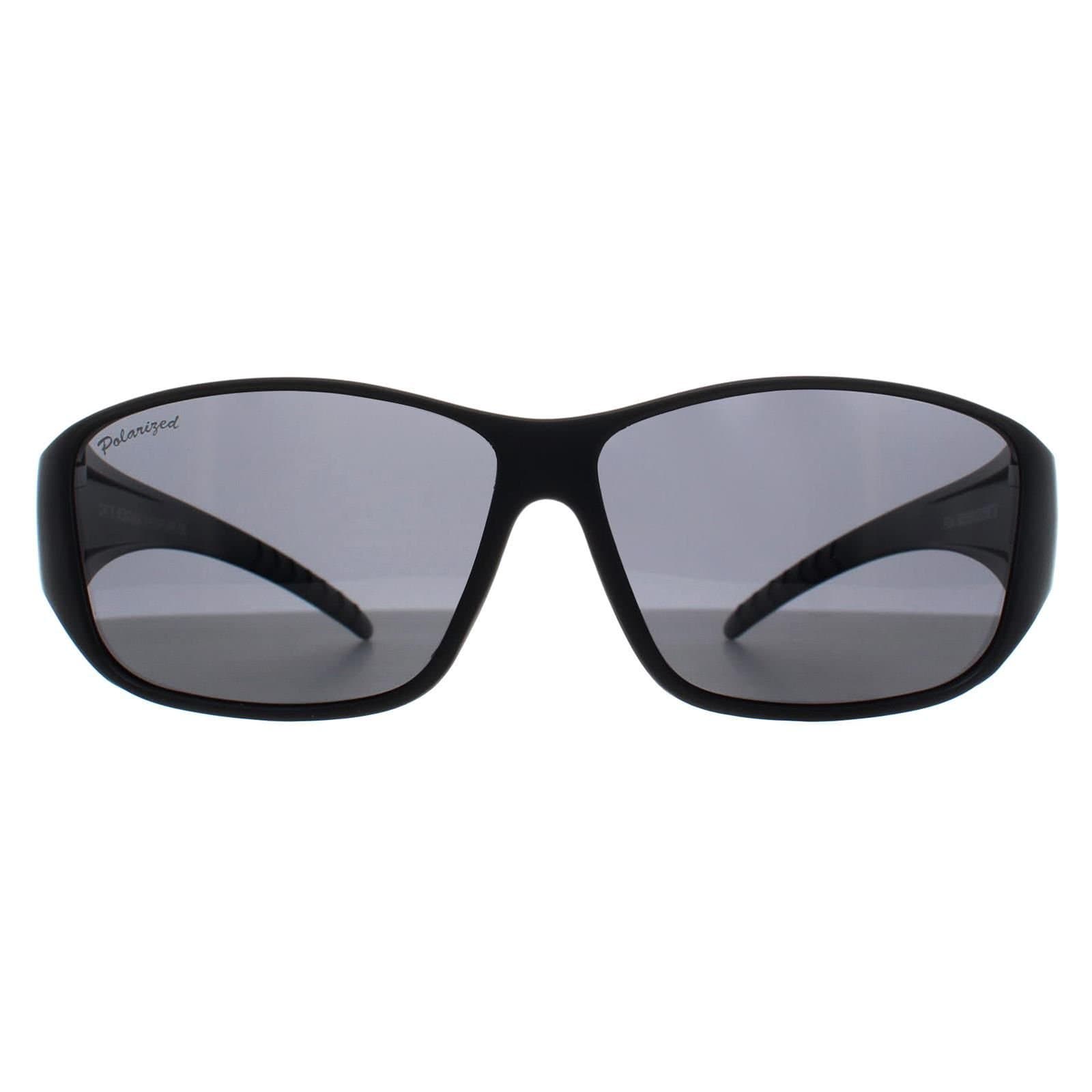montana montana Men's Rectangle Matte Black Smoke Polarized FO4 Fit Over Glasses Sunglasses