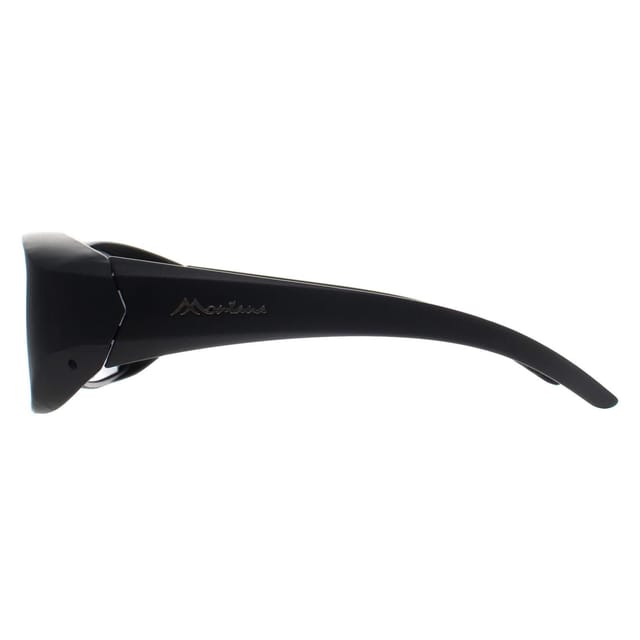 montana montana Men's Rectangle Matte Black Smoke Polarized FO4 Fit Over Glasses Sunglasses - 3