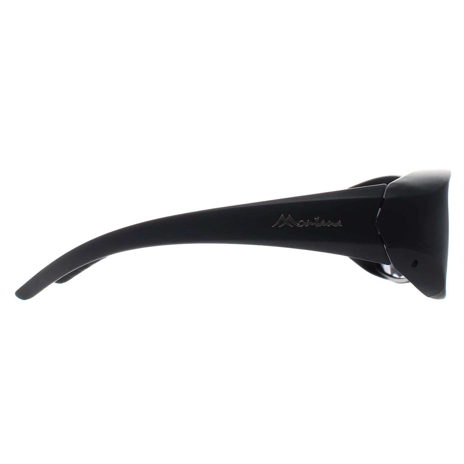 montana montana Men's Rectangle Matte Black Smoke Polarized FO4 Fit Over Glasses Sunglasses - 4