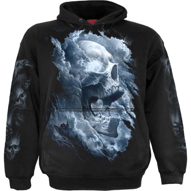 Spiral Direct Spiral Direct Men's Grave Skies Back Print Pullover Hoodie in Black - 2