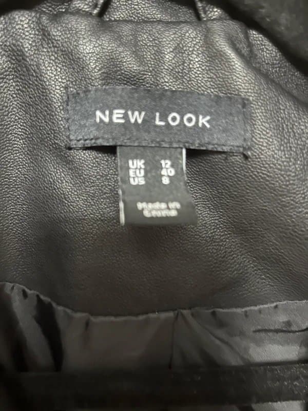 New Look Newlook black faux leather jacket