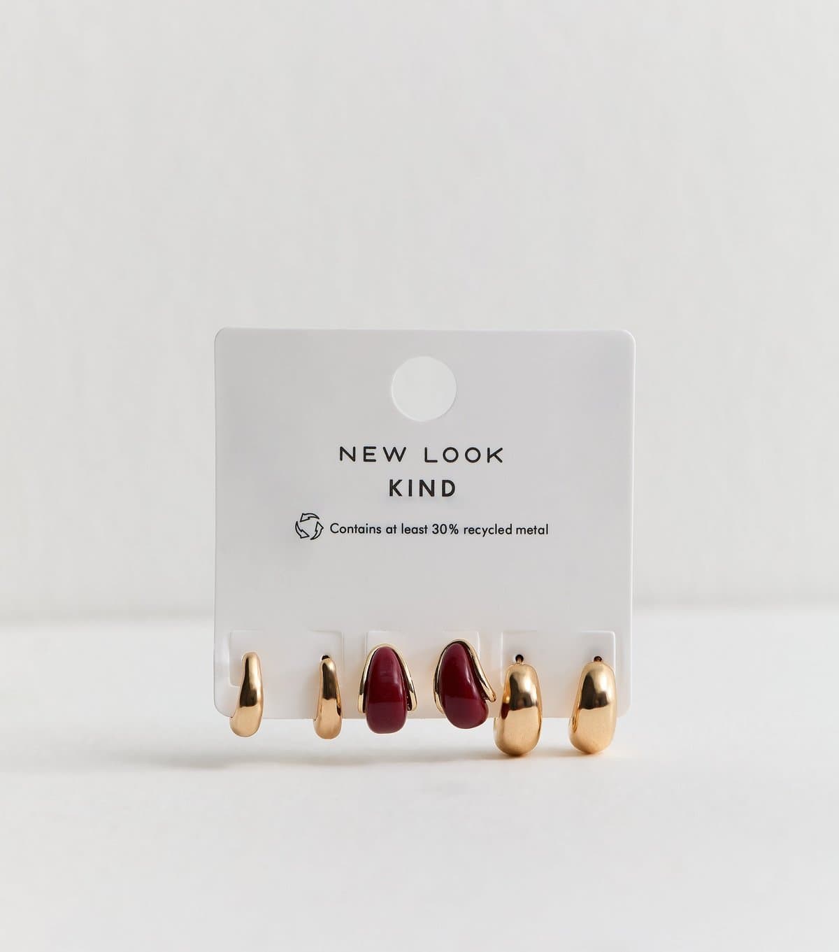 New Look New Look Gold Tone Chunky Hoop Earrings Pack of 3