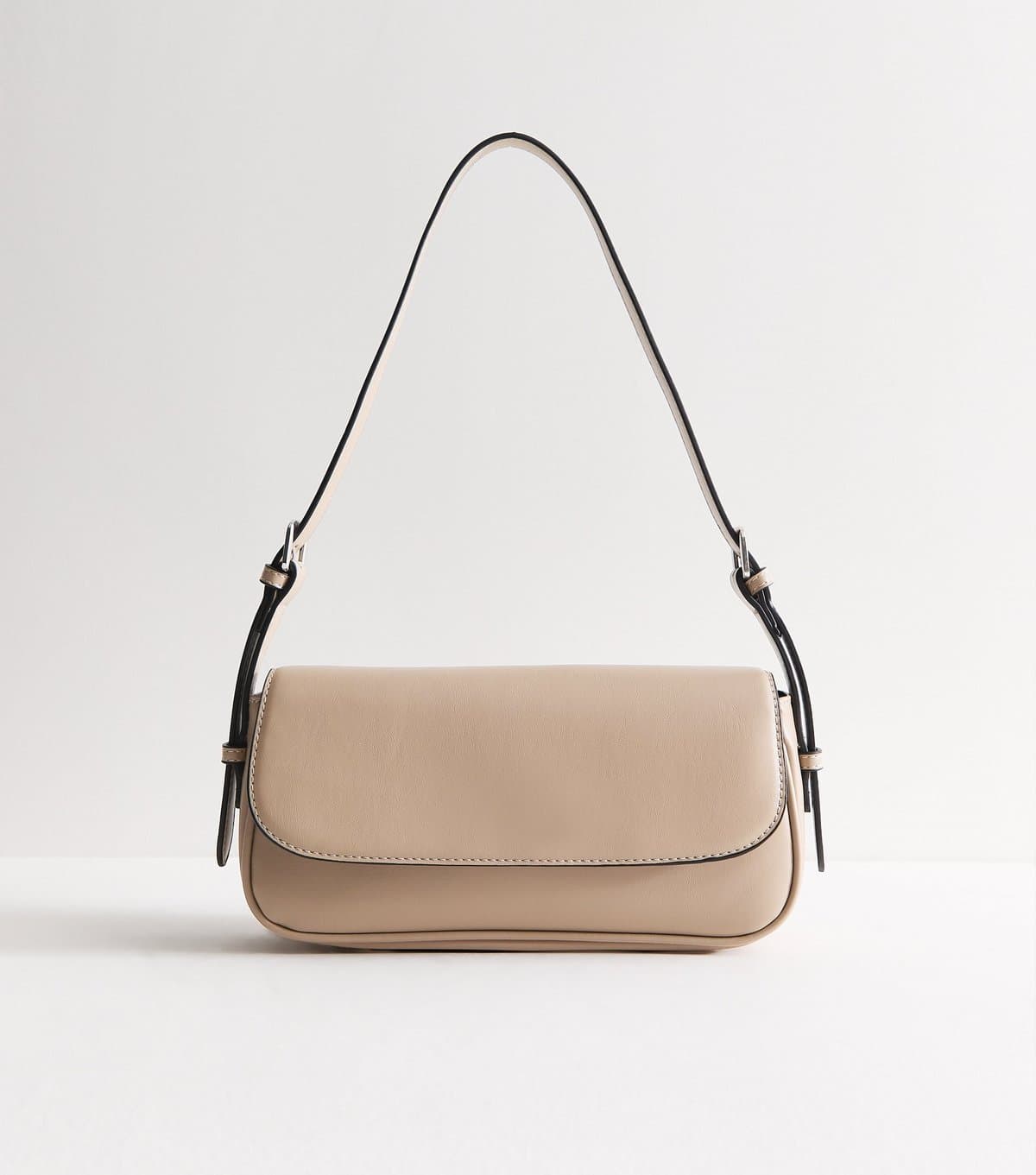 New Look New Look Mink Faux Leather Flap Front Shoulder Bag