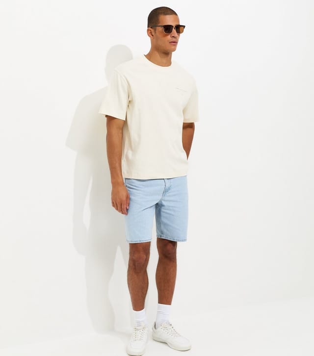 Only and Sons Men's Light Blue Denim Shorts Only and Sons New Look - 2