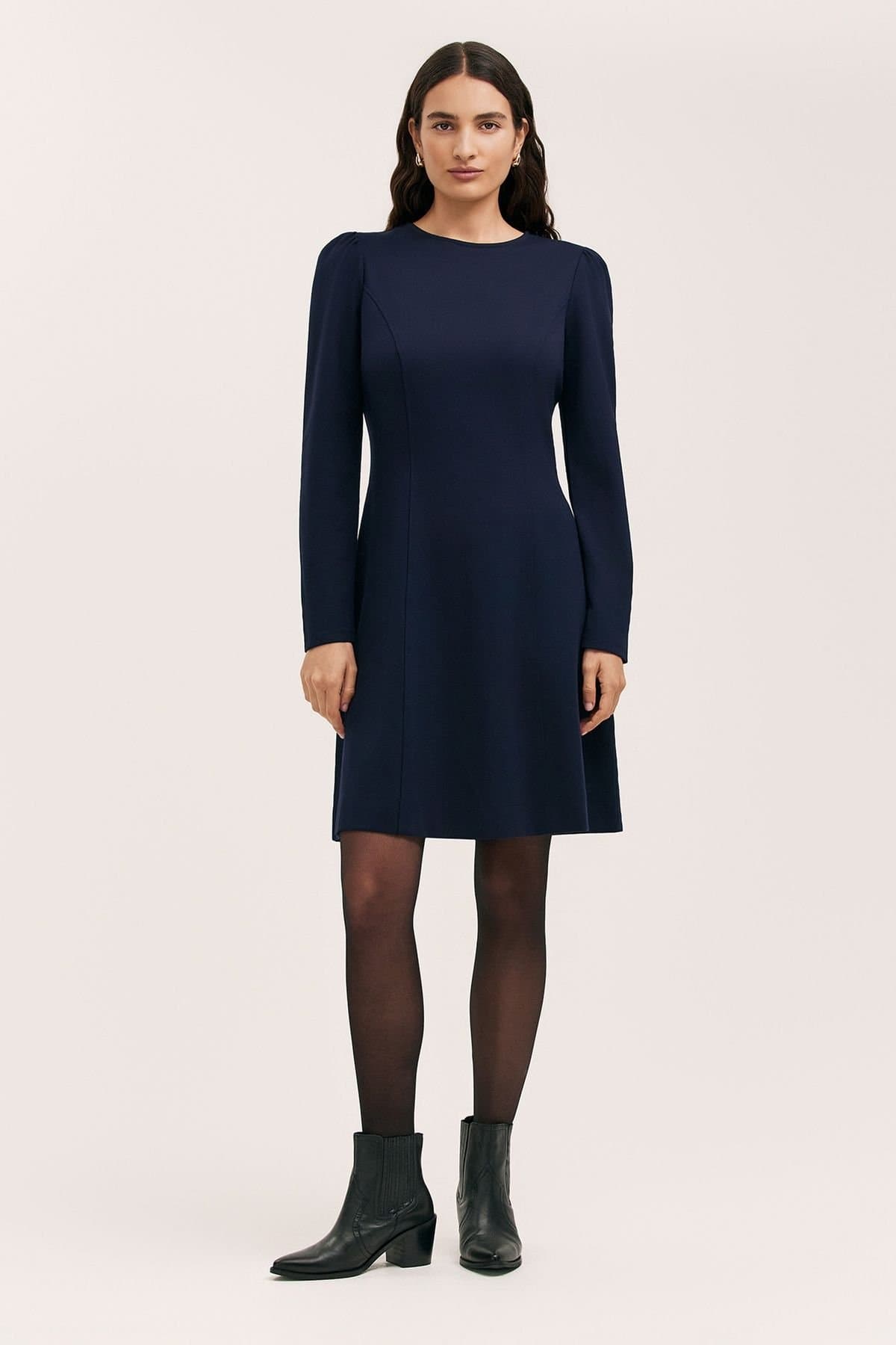 Finery London Finery London Women's Eva Ponte Jersey Dress in Dark Navy
