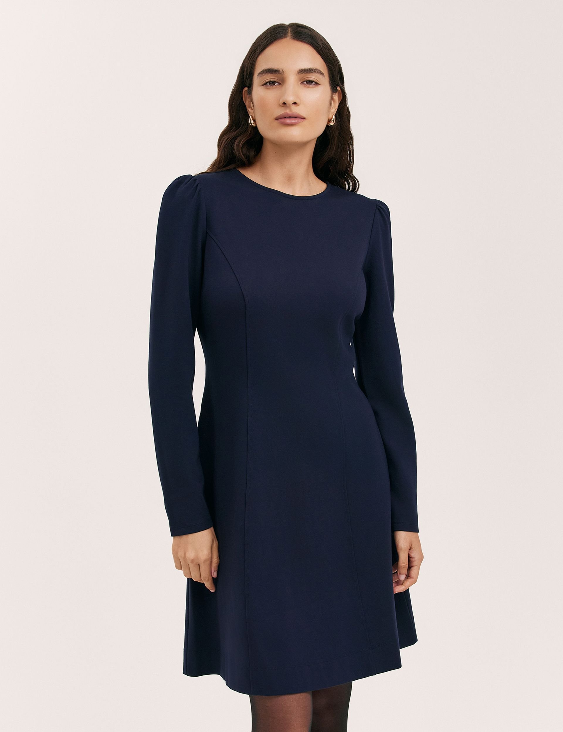 Finery London Finery London Women's Eva Ponte Jersey Dress in Dark Navy - 2