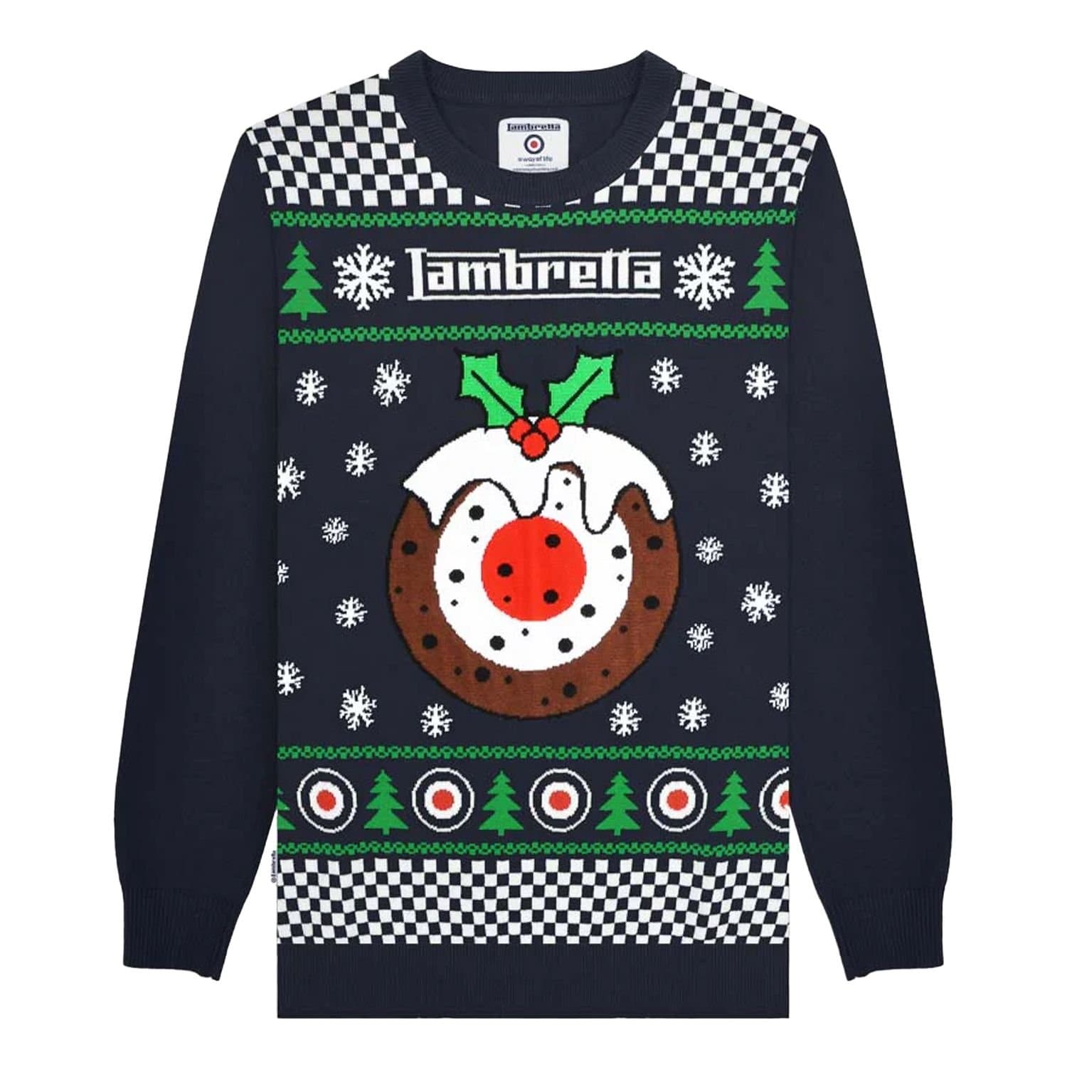 Lambretta Lambretta Men's AW25 Target Christmas Jumper in Navy