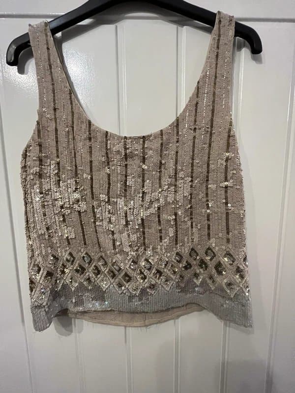 Topshop Topshop sequin cropped top