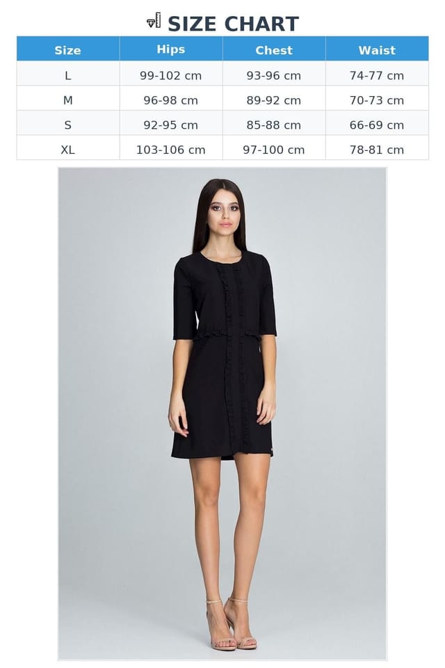 Love Lace Love Lace Women's Elegant Ruffle Wrap Cocktail Dress in Black - 3