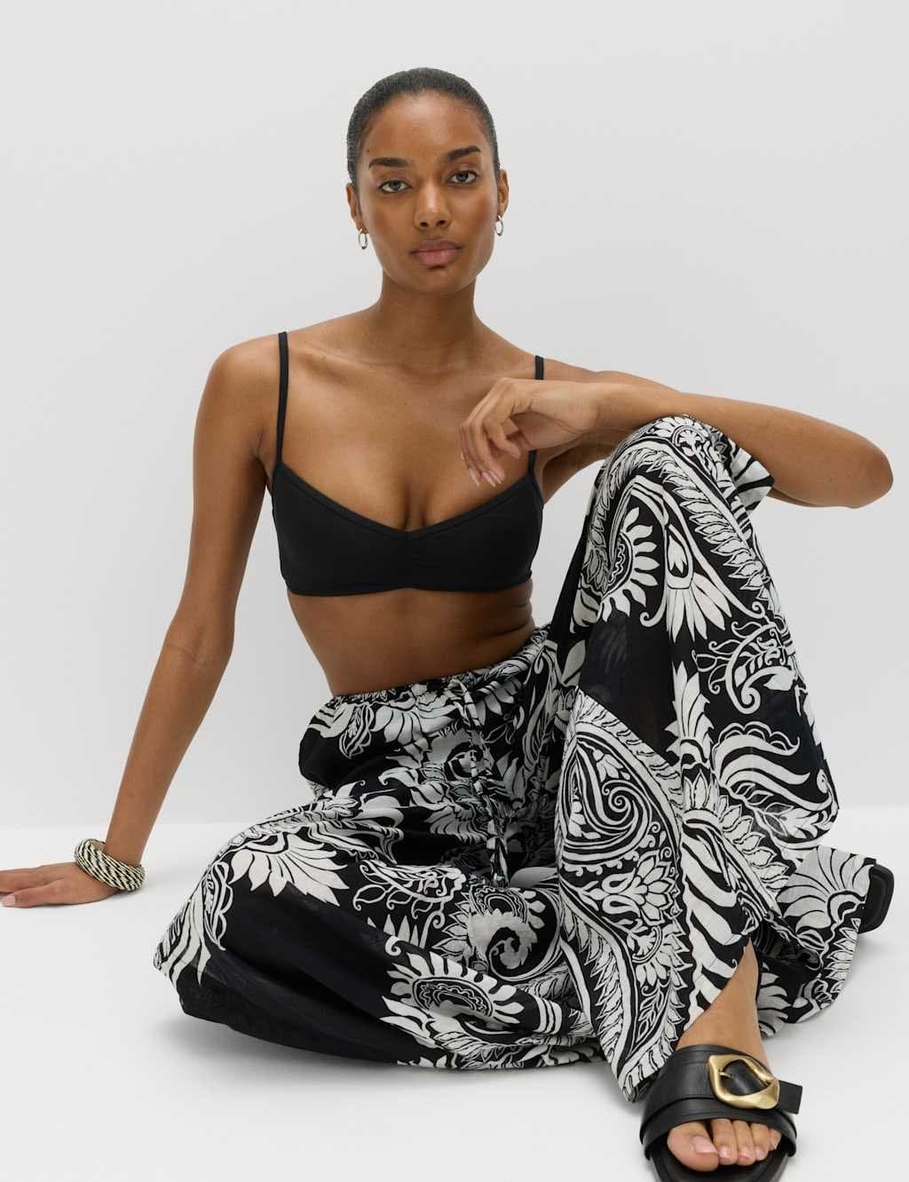 Marks & Spencer M&S Plunge Bikini Top Black