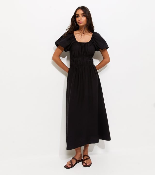New Look Women's Black Milkmaid Midi Dress New Look - 3