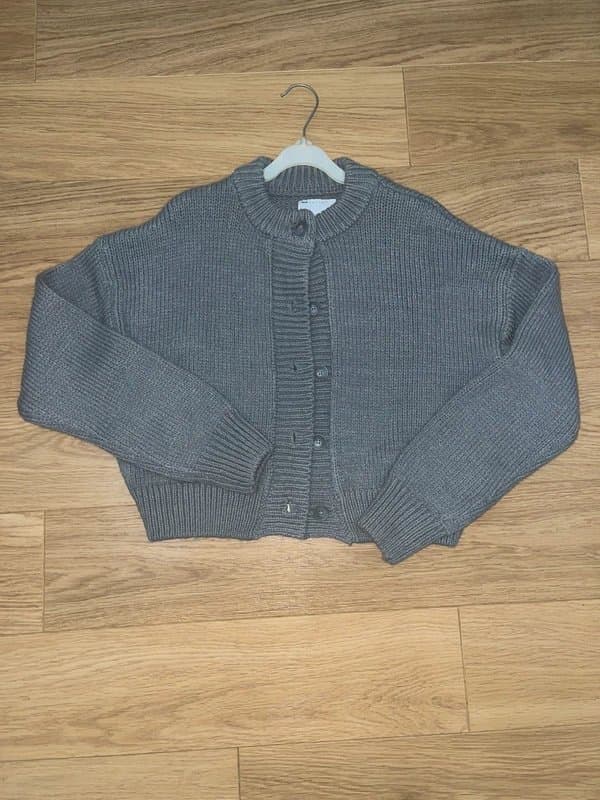 ASOS Design Chunky knit grey cardigan