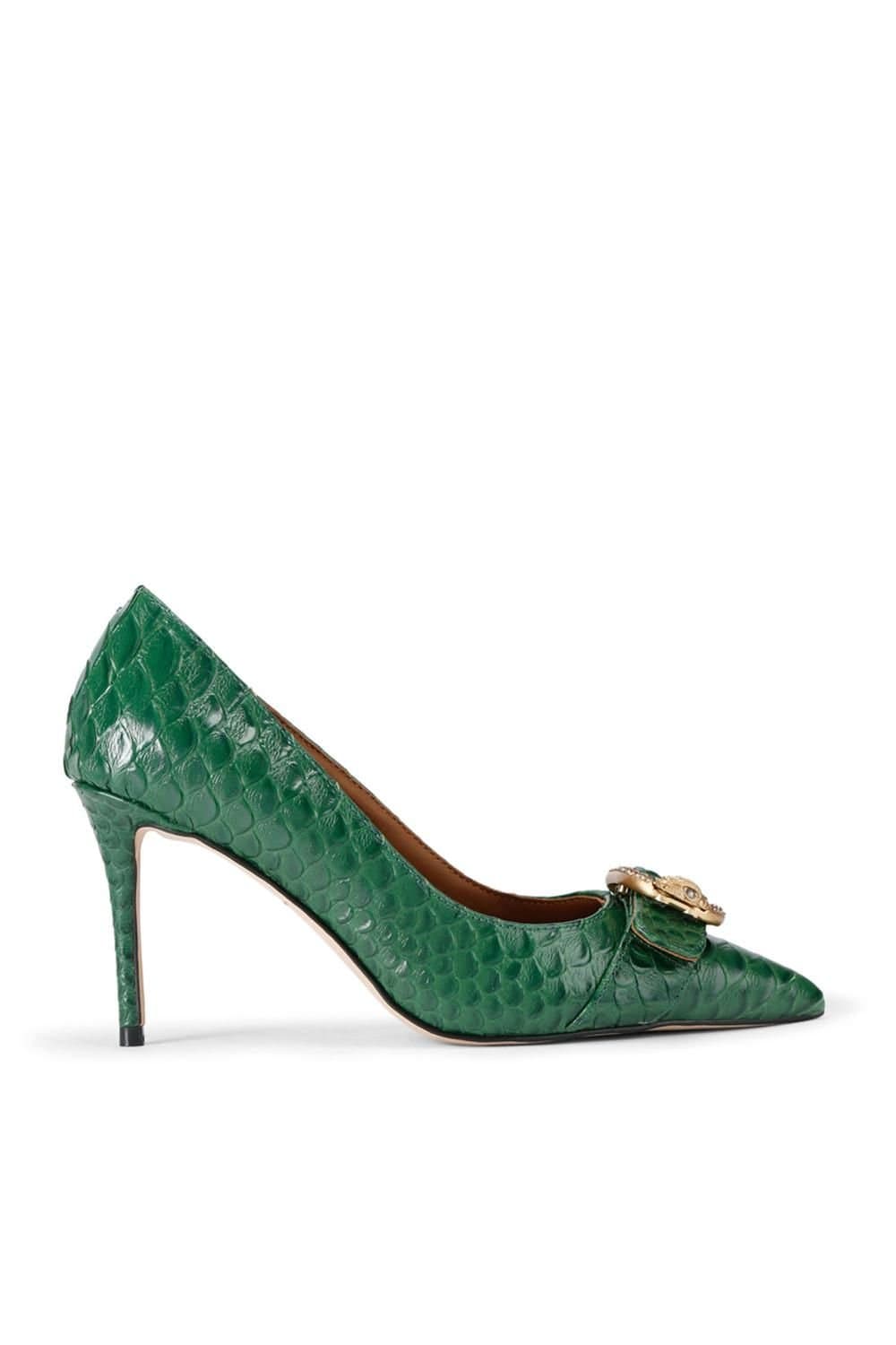 Kurt Geiger London Kurt Geiger London Dark Green Snake Print Heels