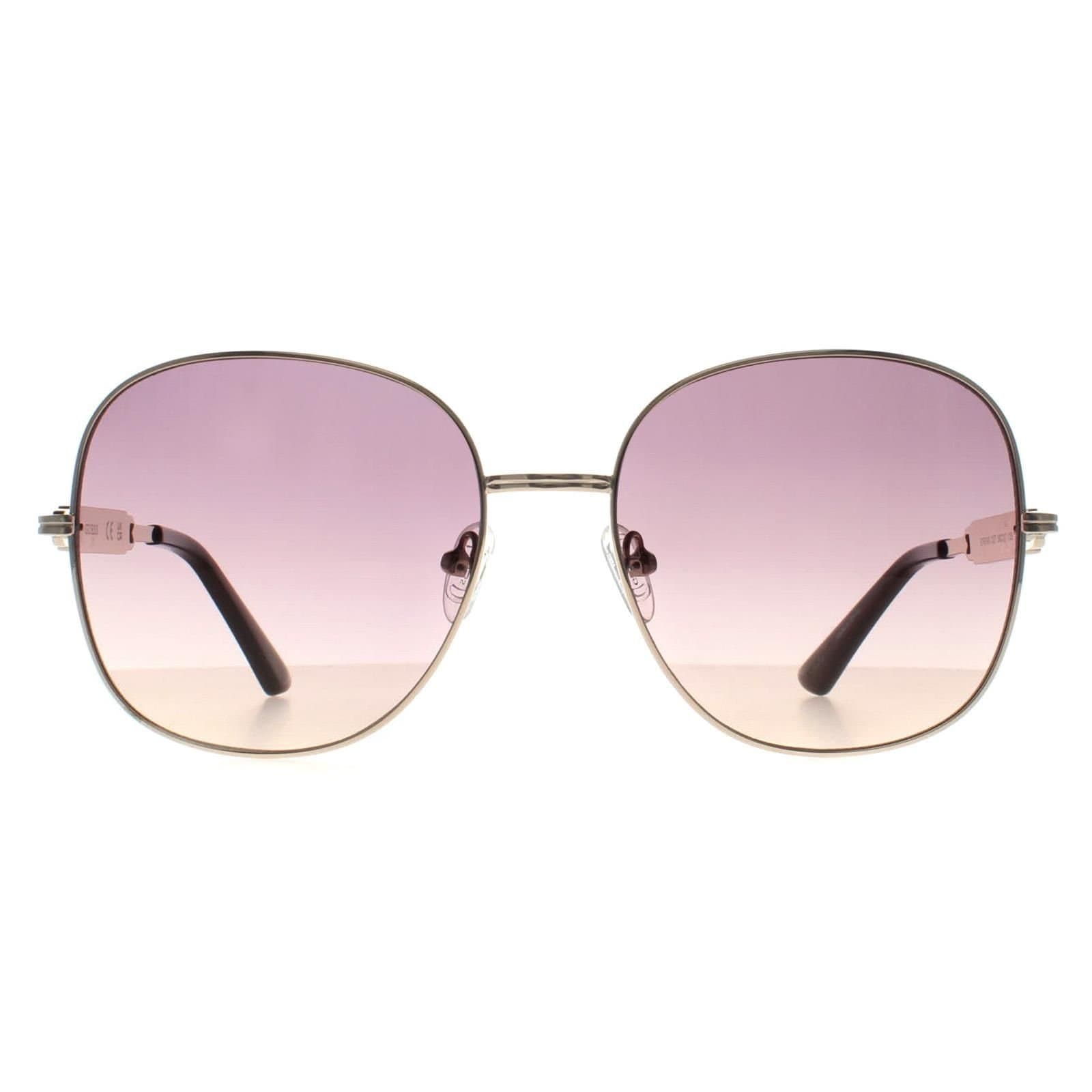 Guess Guess Women's Oval Gold Bordeaux Gradient GF6190