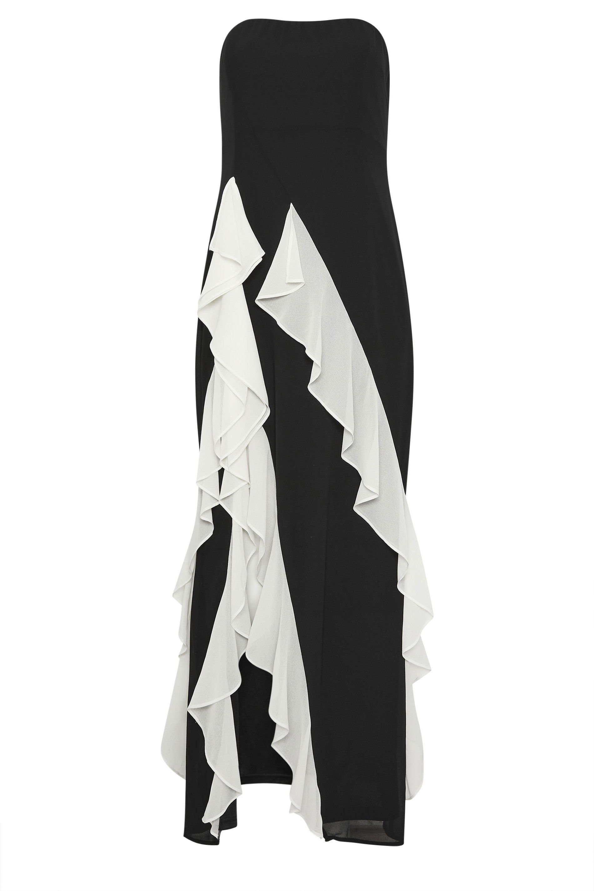 Star By Julien Macdonald Star by Julien Macdonald Women's Bandeau Contrast Ruffle Maxi Dress in Black - 2