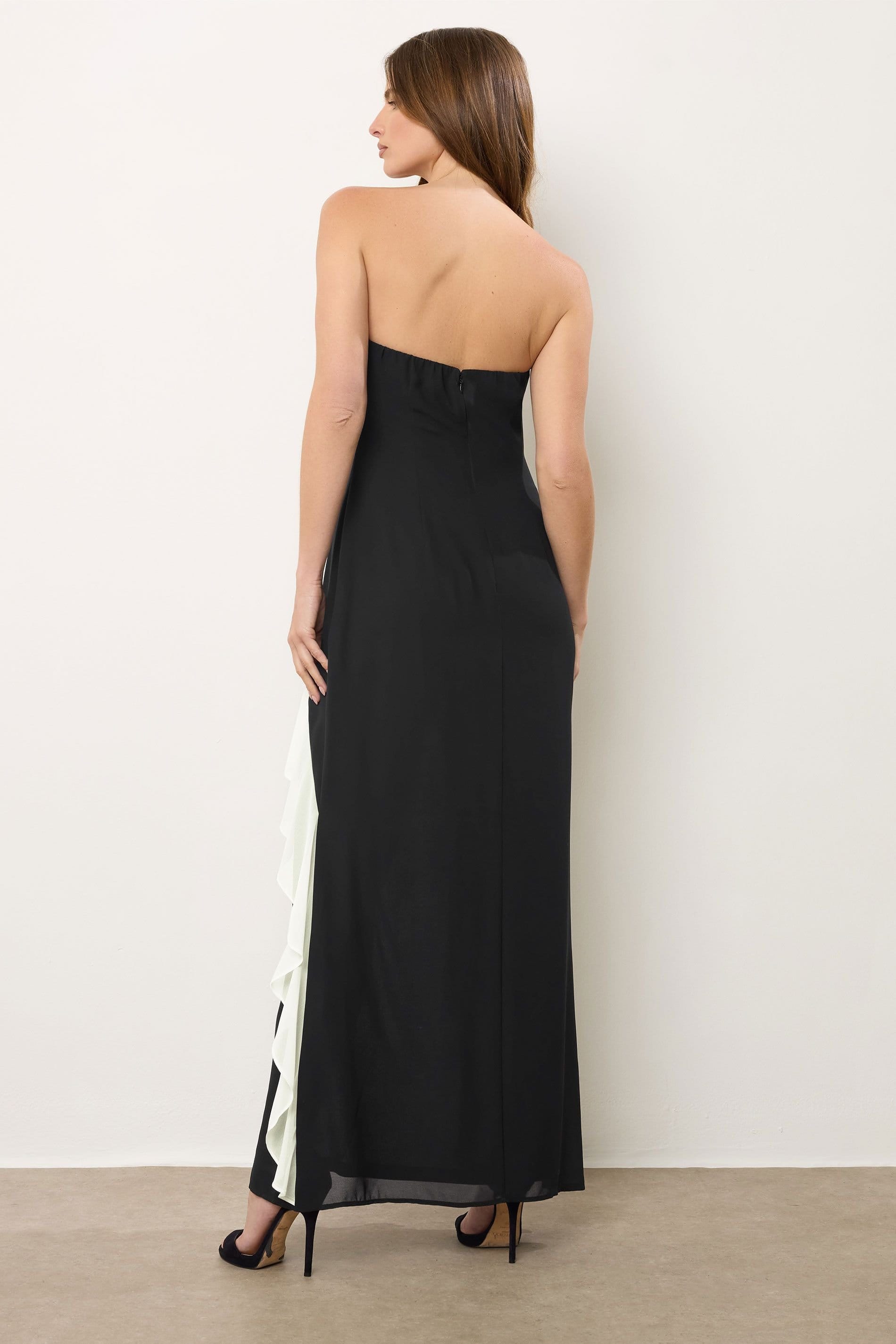 Star By Julien Macdonald Star by Julien Macdonald Women's Bandeau Contrast Ruffle Maxi Dress in Black - 4