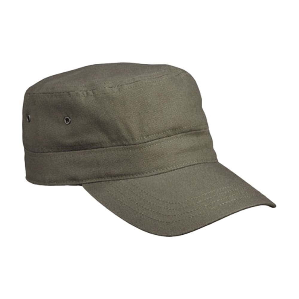 Myrtle Beach Myrtle Beach Men's Cotton Canvas Army Cap in Olive - 1