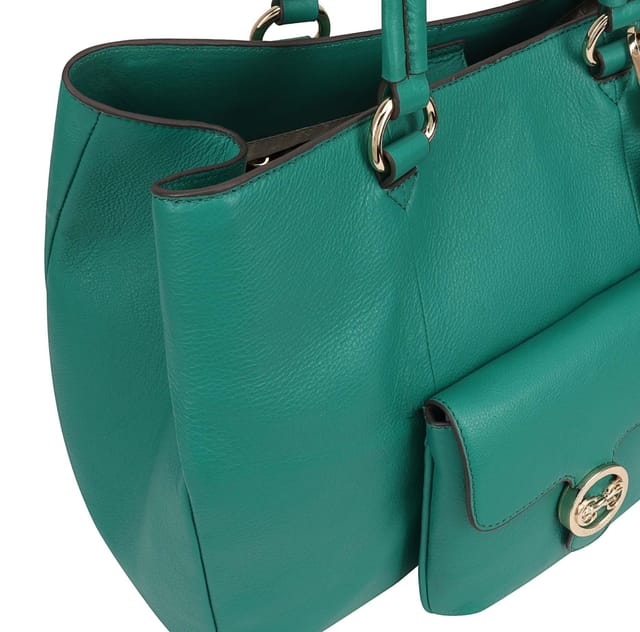 Paul Costelloe Paul Costelloe Women's Shebelle Leather Shoulder Bag in Green - 3