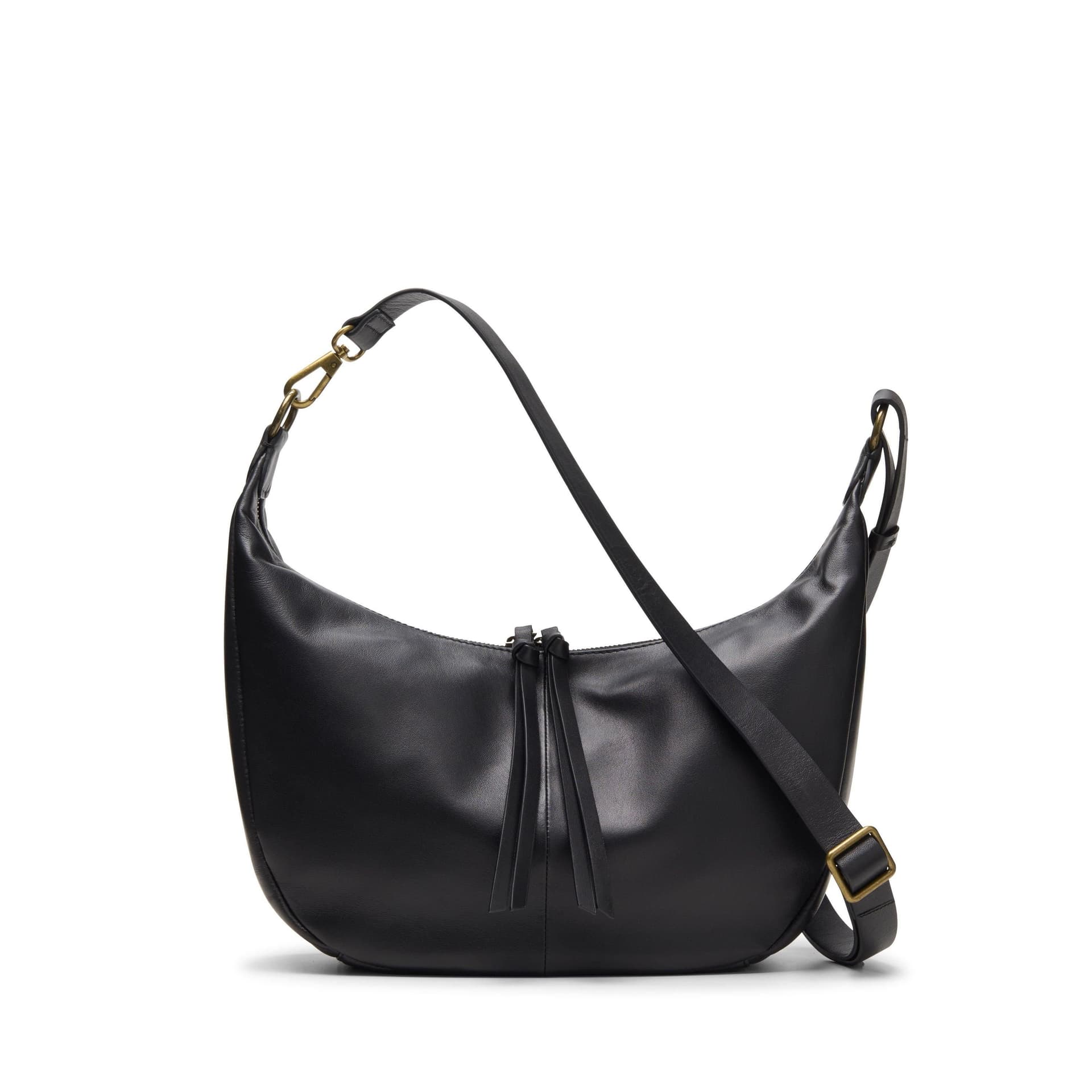 Clarks Clarks Women's Willow Moon Black Leather Shoulder Bag, Cross Body Bag