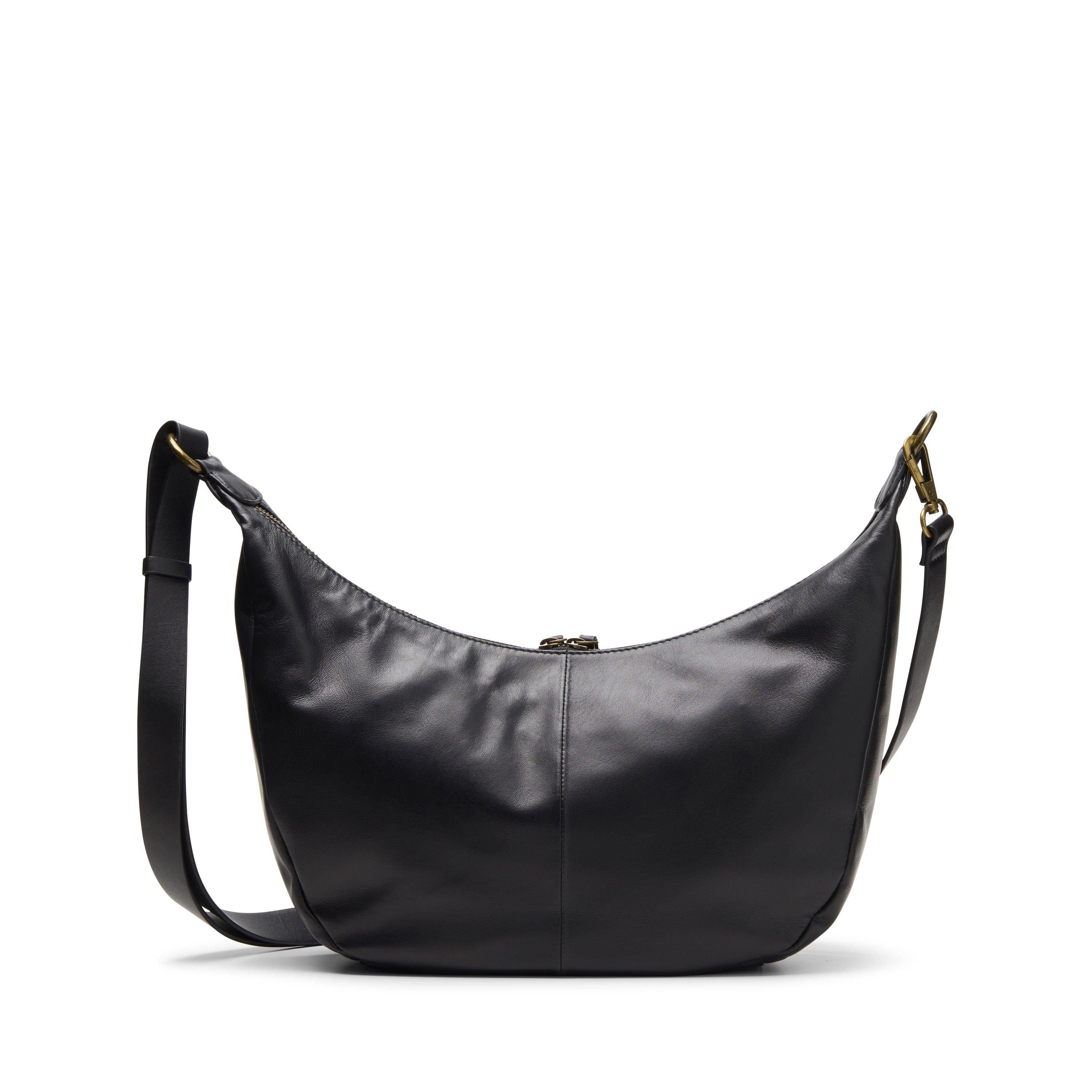 Clarks Clarks Women's Willow Moon Black Leather Shoulder Bag, Cross Body Bag - 2