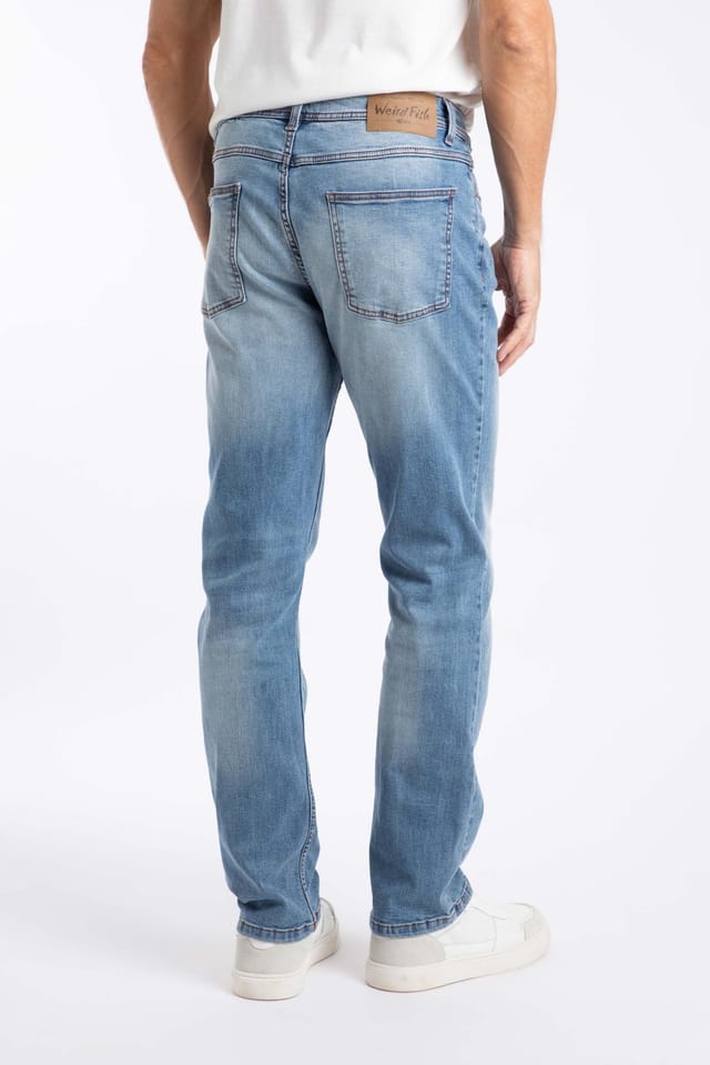 Weird Fish Weird Fish Men's Eddie Straight Leg Denim Jeans in Blue - 3