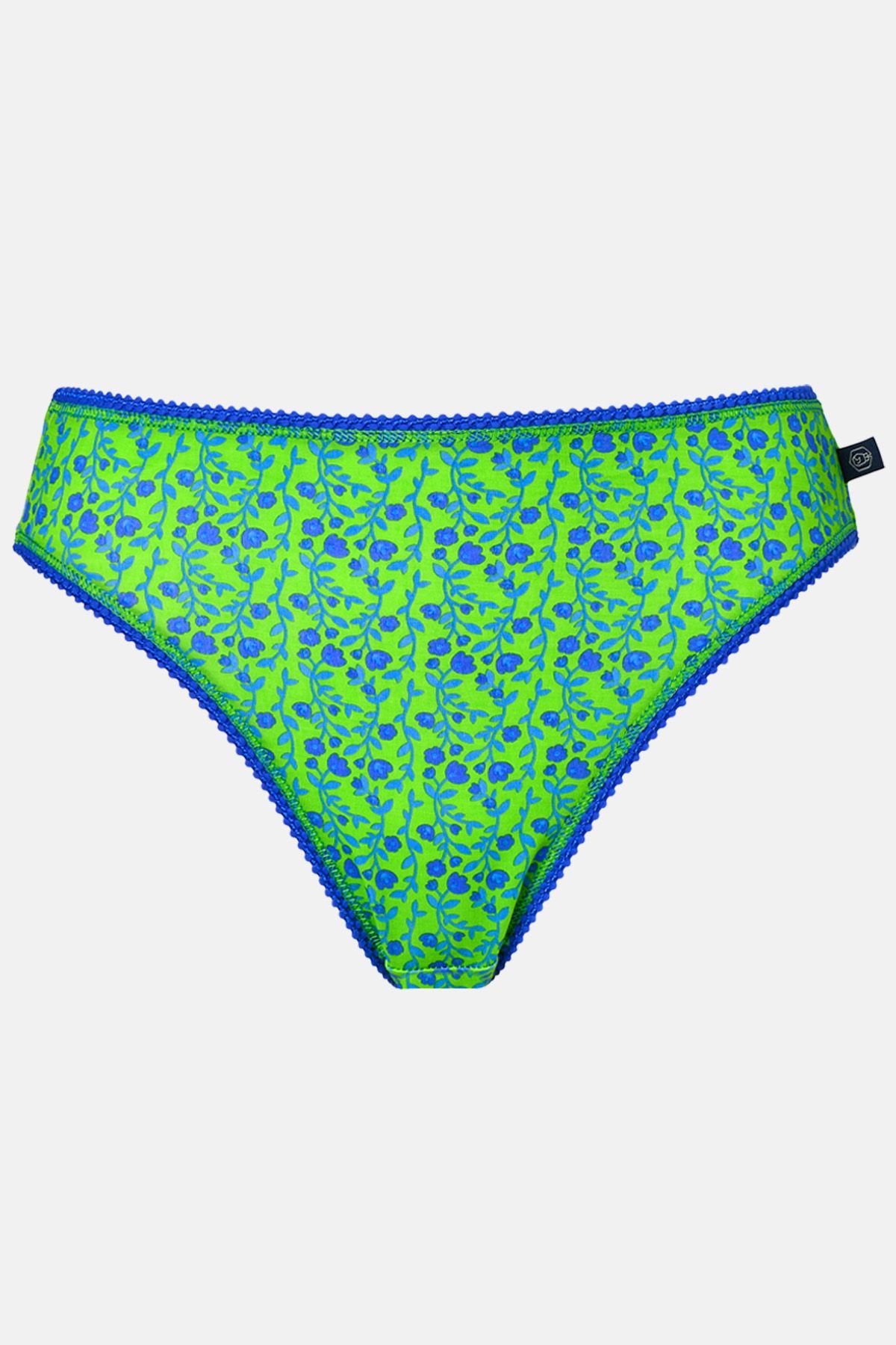 British Boxers British Boxers Women's Pack of Four "Boom Bloom" High Leg Knickers in Bright Blue - 2