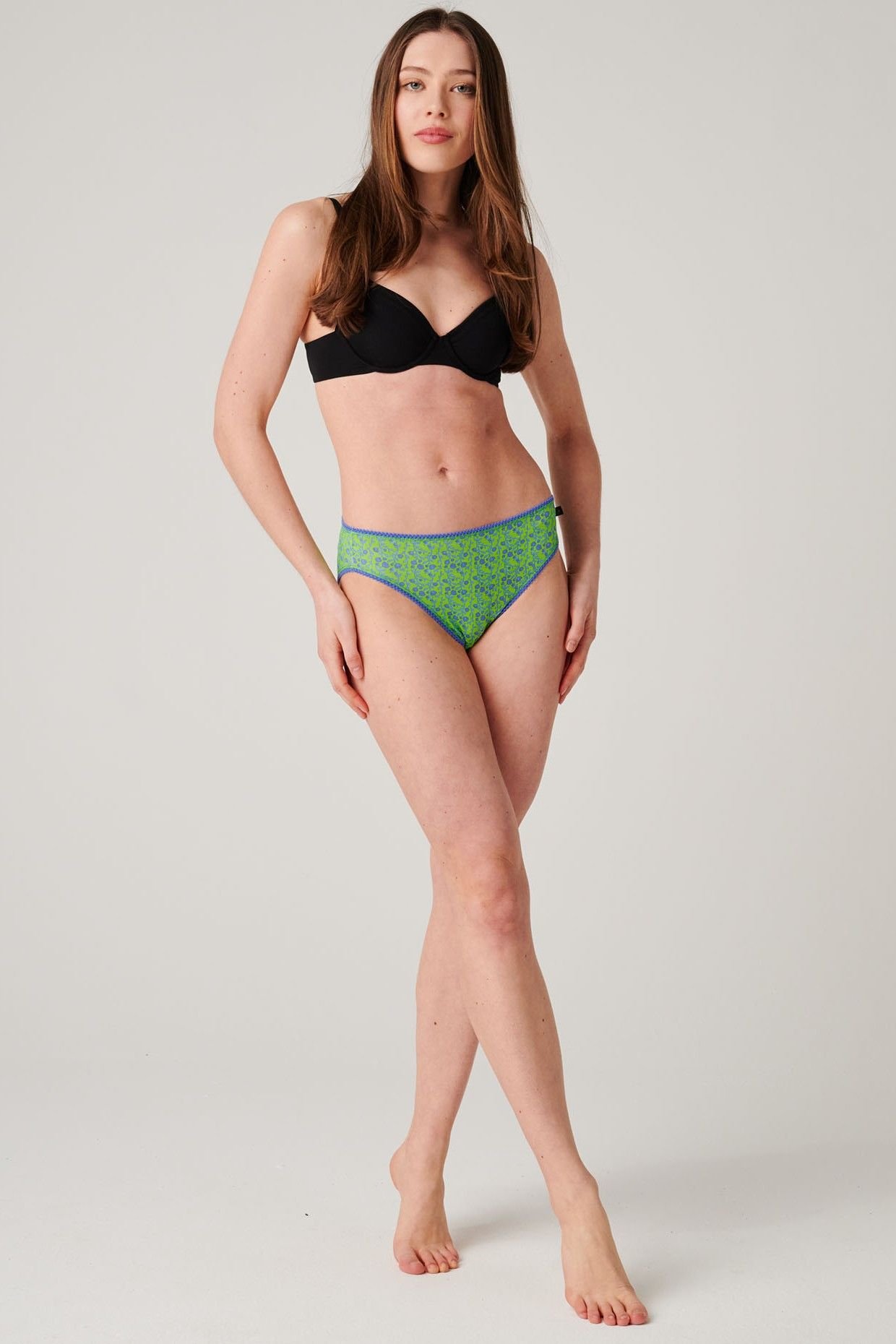 British Boxers British Boxers Women's Pack of Four "Boom Bloom" High Leg Knickers in Bright Blue - 3