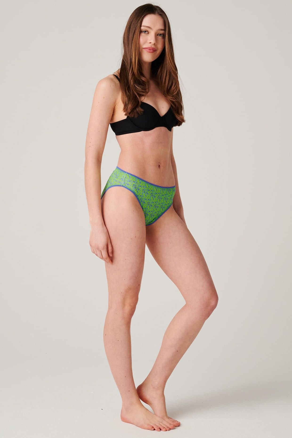 British Boxers British Boxers Women's Pack of Four "Boom Bloom" High Leg Knickers in Bright Blue - 4