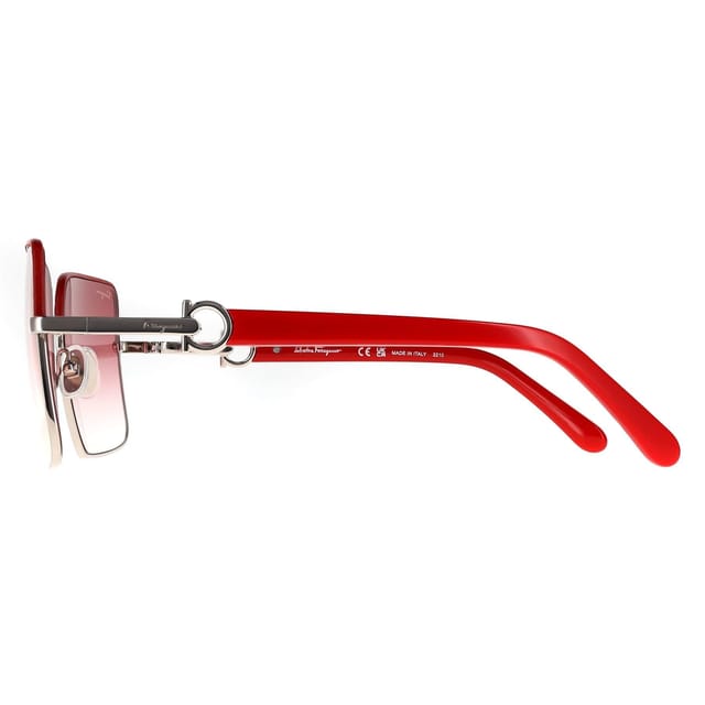 Salvatore Ferragamo Salvatore Ferragamo Women's Square Silver Red Red Gradient SF302SL - 3
