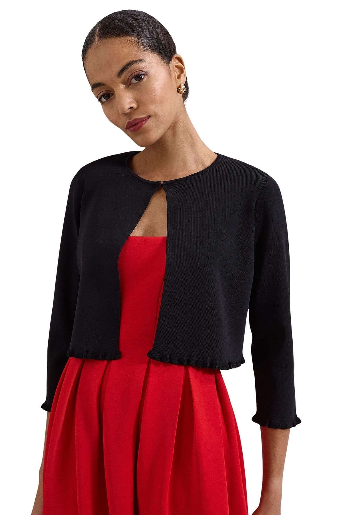 Phase Eight Phase Eight Women's Mimi Knit Bolero Cardigan in Black
