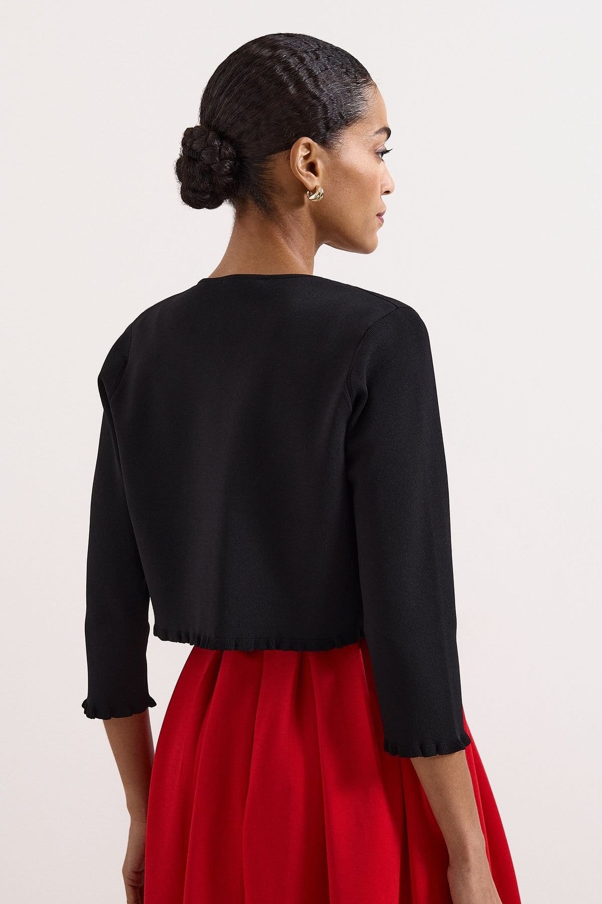 Phase Eight Phase Eight Women's Mimi Knit Bolero Cardigan in Black - 4