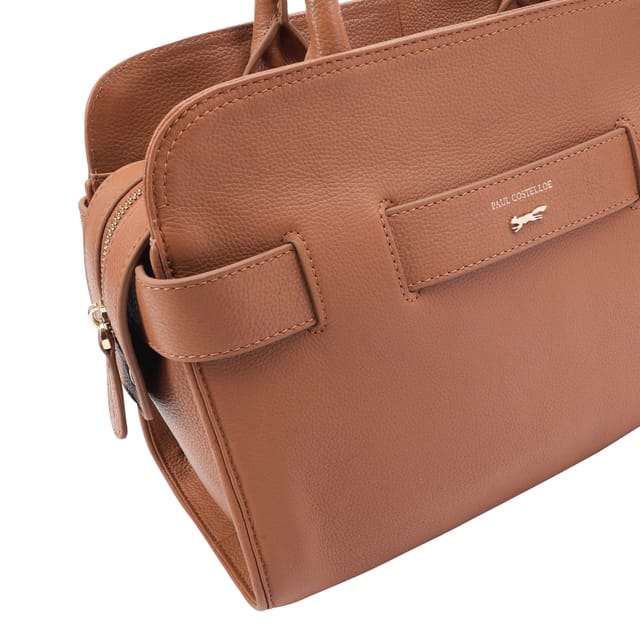 Paul Costelloe Paul Costelloe Women's Colima Leather Shoulder Bag in Brown - 3