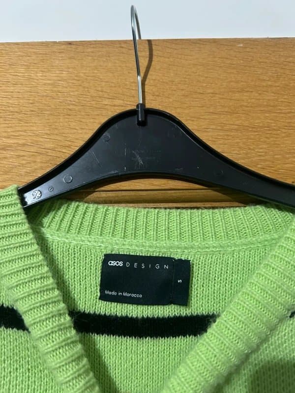 ASOS ASOS knitted jumper green with black stripes