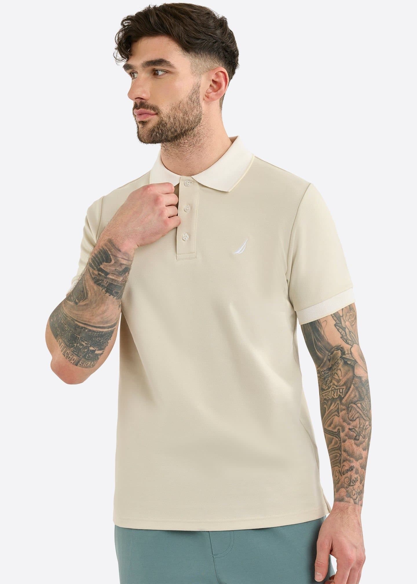 Nautica Nautica Men's Beige Harlyn Polo Shirt
