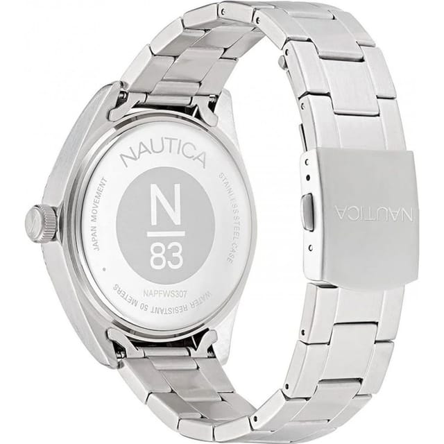 Nautica Nautica Men's NAPFWS307 Finn World 44mm Quartz Watch in Silver - 2
