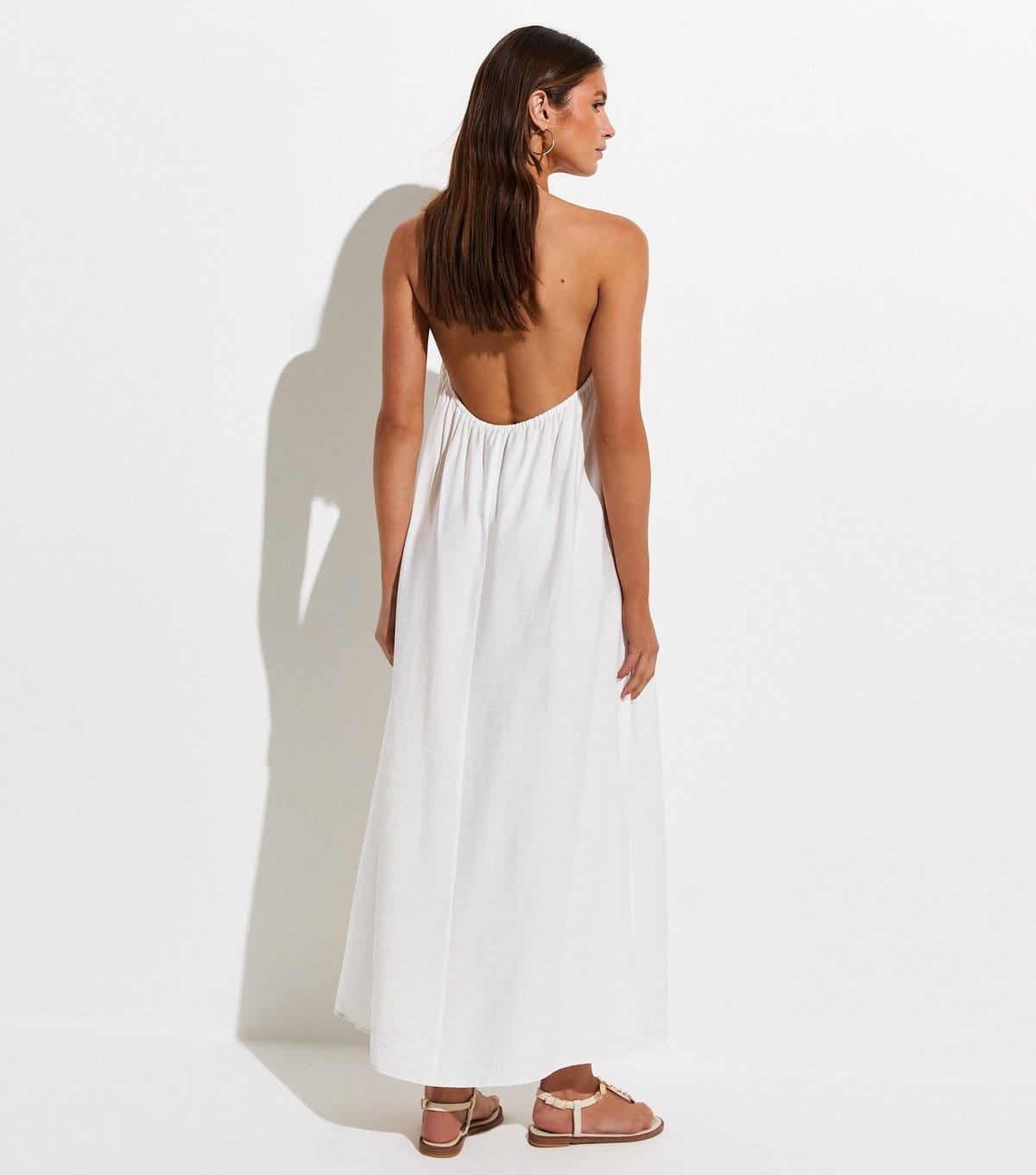 New Look Women's White Tortoiseshell Ring Maxi Dress New Look - 4