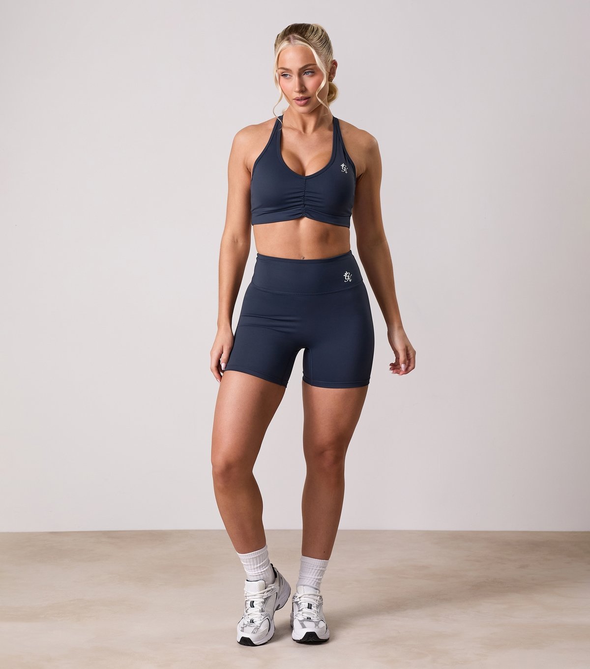 Gym King Women's Blue 365 Scrunched Back Shorts Gym King New Look - 2
