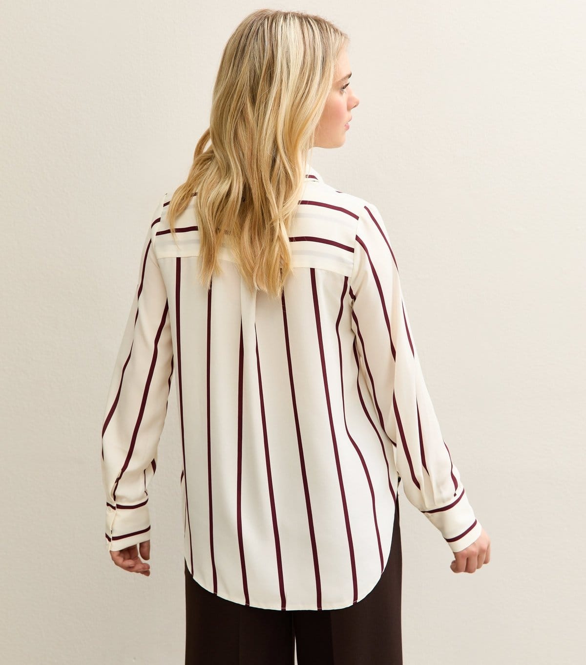 New Look Women's Red and White Striped Shirt New Look - 4
