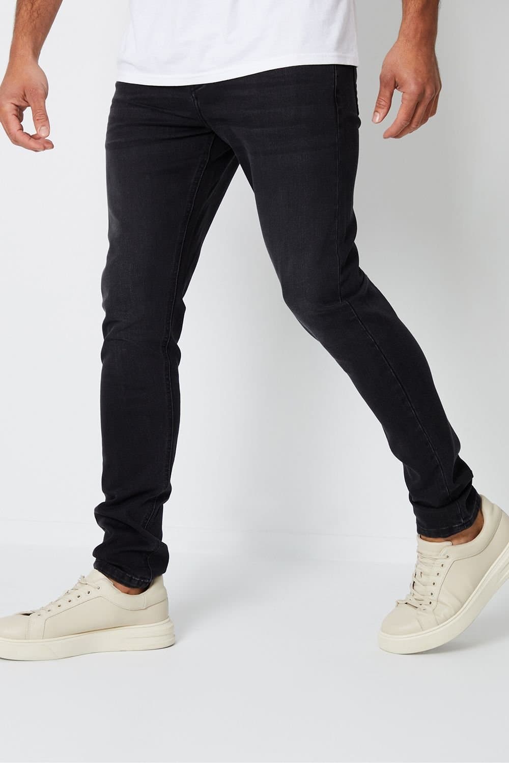 Threadbare Threadbare Men's 'Pendlebury' Skinny Fit Jeans With Stretch in Grey
