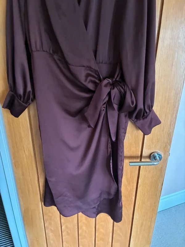 Never Fully Dressed Never fully dressed brown wrap dress