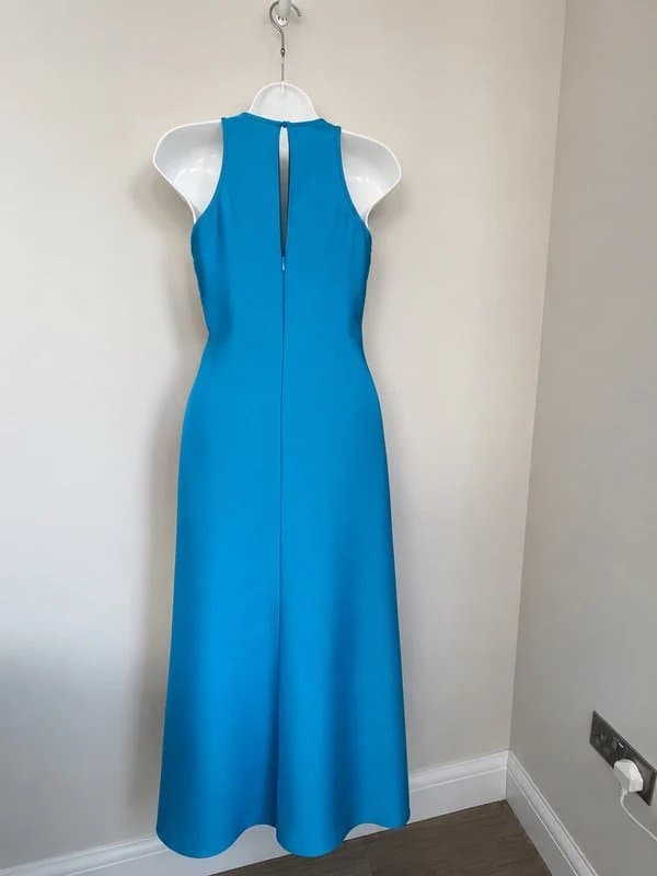 Reiss * NEW * (shop floor) Reiss Petite Satin Drape Tuck Midi Dress (RRP£158) UK 4