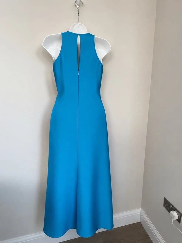Reiss * NEW * (shop floor) Reiss Petite Satin Drape Tuck Midi Dress (RRP£158) UK 4 - 1