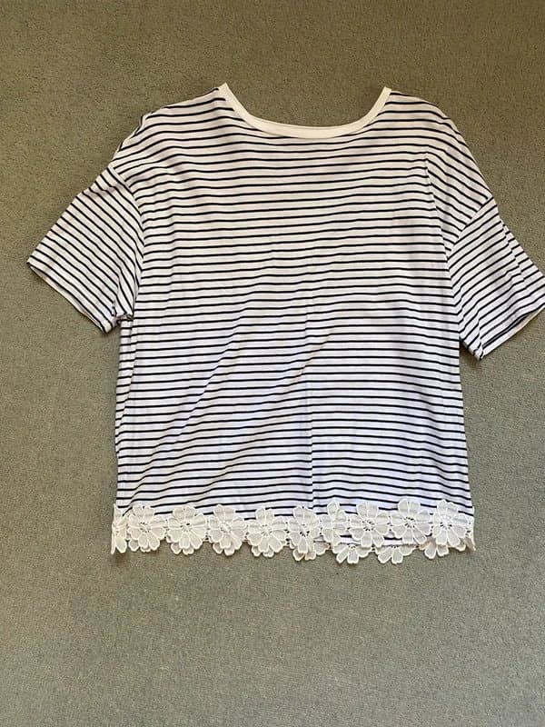 New Look New Look stripe lace top
