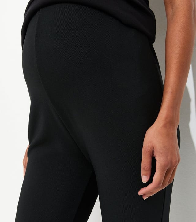 New Look Women's Maternity Black Rib Flared Trousers New Look - 2