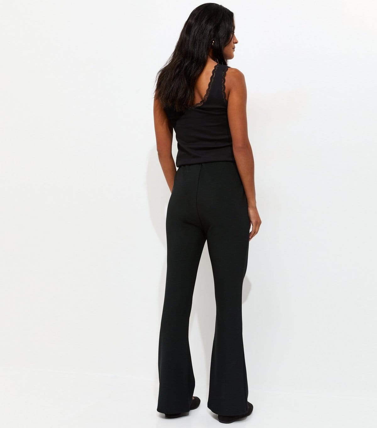 New Look Women's Maternity Black Rib Flared Trousers New Look - 4