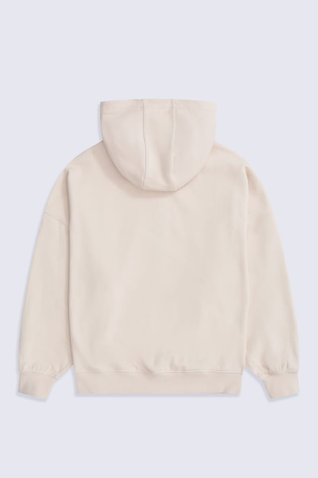 Animal Animal Women's 'Idol' Soft 100% Cotton Casual Logo Comfortable Zip Through Hoodie in Cream - 2
