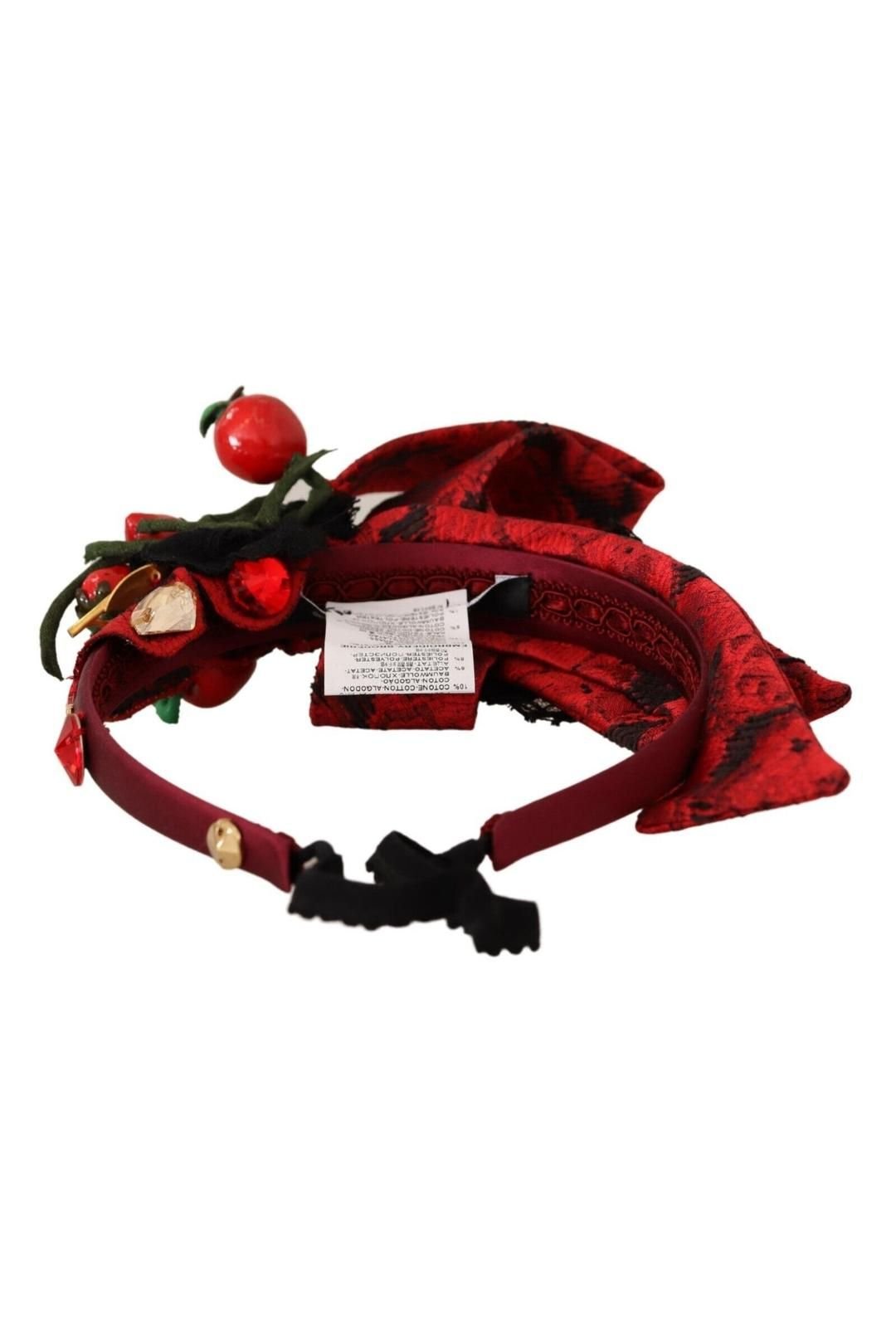 Dolce & Gabbana Dolce & Gabbana Women's Red Tiara Berry Fruit Crystal Bow Hair Diadem Headb - 4